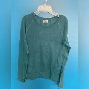 Athleta paisley spandex running jogging long sleeve with thumb holes